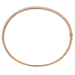 0.90ct 14k Rose Gold Diamond Bangle