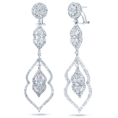 5.60ct 18k White Gold Diamond Earring