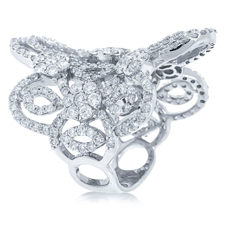 4.43ct 18k White Gold Diamond Lady's Ring