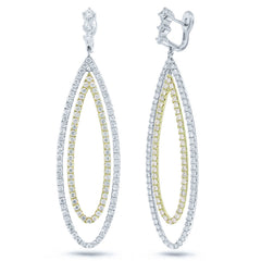 4.64ct 14k Two-tone Diamond Earring