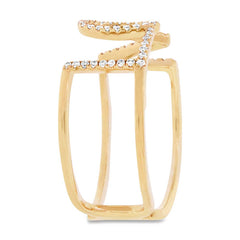 0.20ct 14k Yellow Gold Diamond "Love" Ring