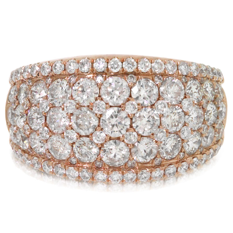 3.40ct 14k Rose Gold Diamond Lady's Ring