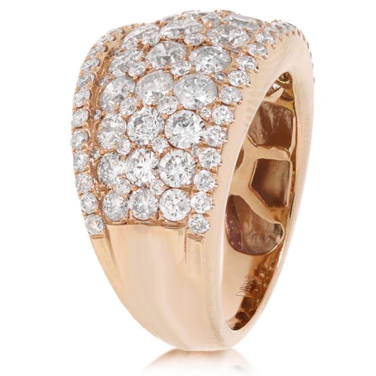3.40ct 14k Rose Gold Diamond Lady's Ring