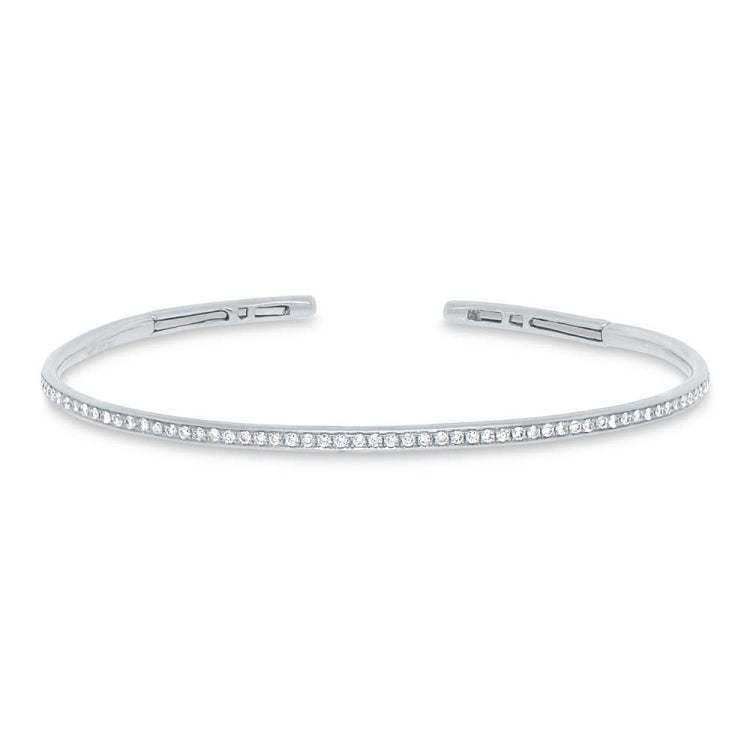 0.50ct 14k White Gold Diamond Bangle