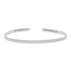 0.50ct 14k White Gold Diamond Bangle