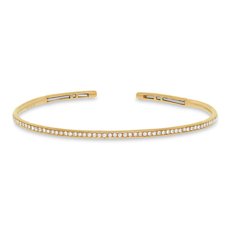 0.50ct 14k Yellow Gold Diamond Bangle