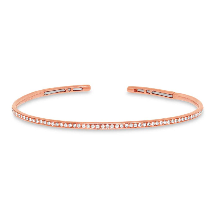 0.50ct 14k Rose Gold Diamond Bangle