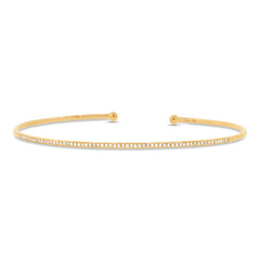 0.17ct 14k Yellow Gold Diamond Bangle