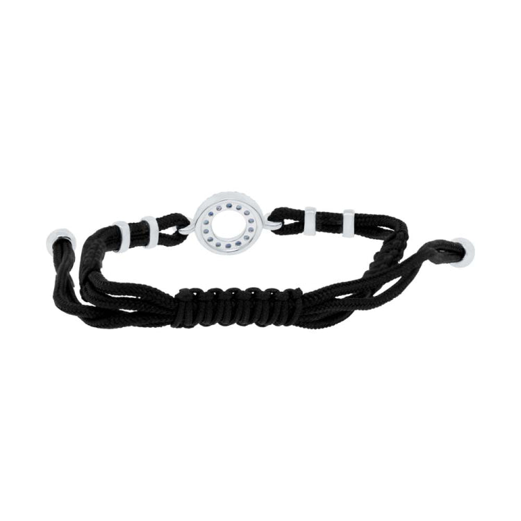 0.09ct Diamond & 0.20ct Blue Sapphire 14k White Gold Bracelet