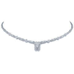 5.44ct 18k White Gold Diamond Necklace