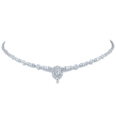 5.78ct 18k White Gold Diamond Necklace