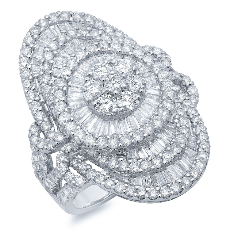 4.19ct 18k White Gold Diamond Lady's Ring