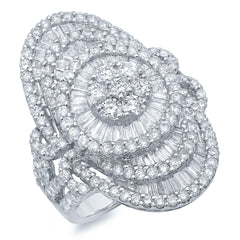 4.19ct 18k White Gold Diamond Lady's Ring