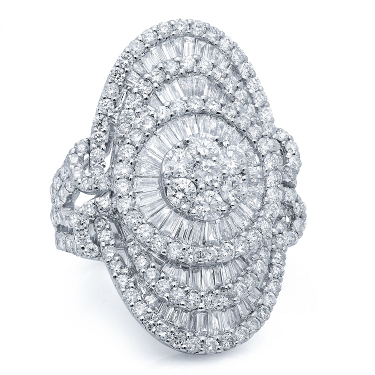 4.19ct 18k White Gold Diamond Lady's Ring