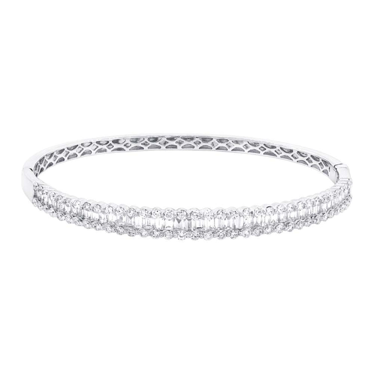 3.62ct 18k White Gold Diamond Bangle