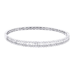 3.62ct 18k White Gold Diamond Bangle