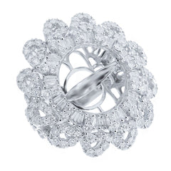 3.52ct 18k White Gold Diamond Semi-mount Ring