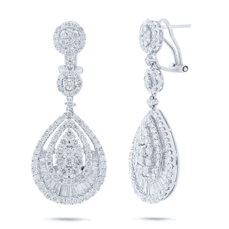 4.85ct 18k White Gold Diamond Earring