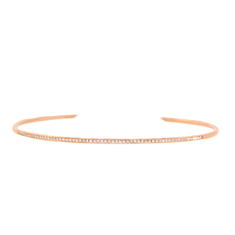 0.23ct 14k Rose Gold Diamond Bangle