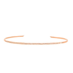 0.23ct 14k Rose Gold Diamond Bangle