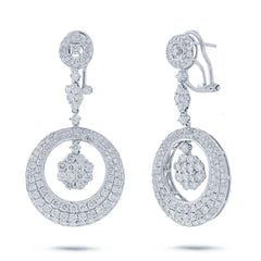 4.80ct 18k White Gold Diamond Earring