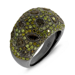 4.67ct 18k White Gold Fancy Color Diamond Ring