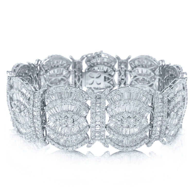 26.71ct 18k White Gold Diamond Lady's Bracelet