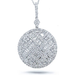 3.72ct 18k White Gold Diamond Pendant