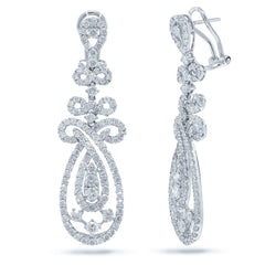 3.91ct 18k White Gold Diamond Earring