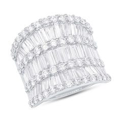 4.82ct 18k White Gold Diamond Lady's Ring