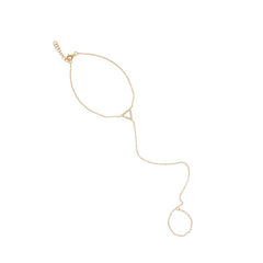 0.07ct 14k Yellow Gold Diamond Triangle Bracelet