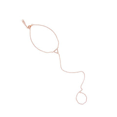 0.07ct 14k Rose Gold Diamond Triangle Bracelet