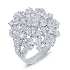 3.45ct 18k White Gold Diamond Lady's Ring