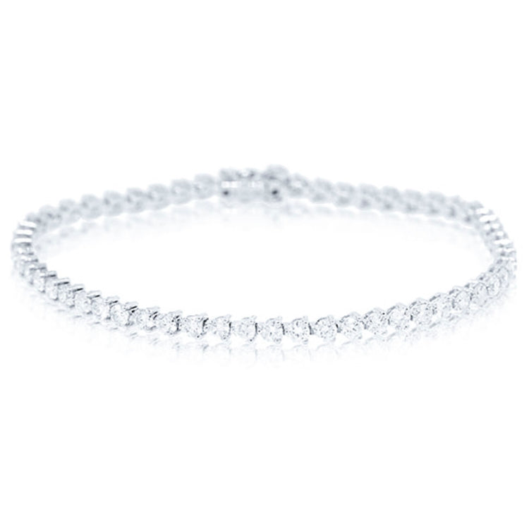 3.98ct 18k White Gold Diamond Tennis Bracelet