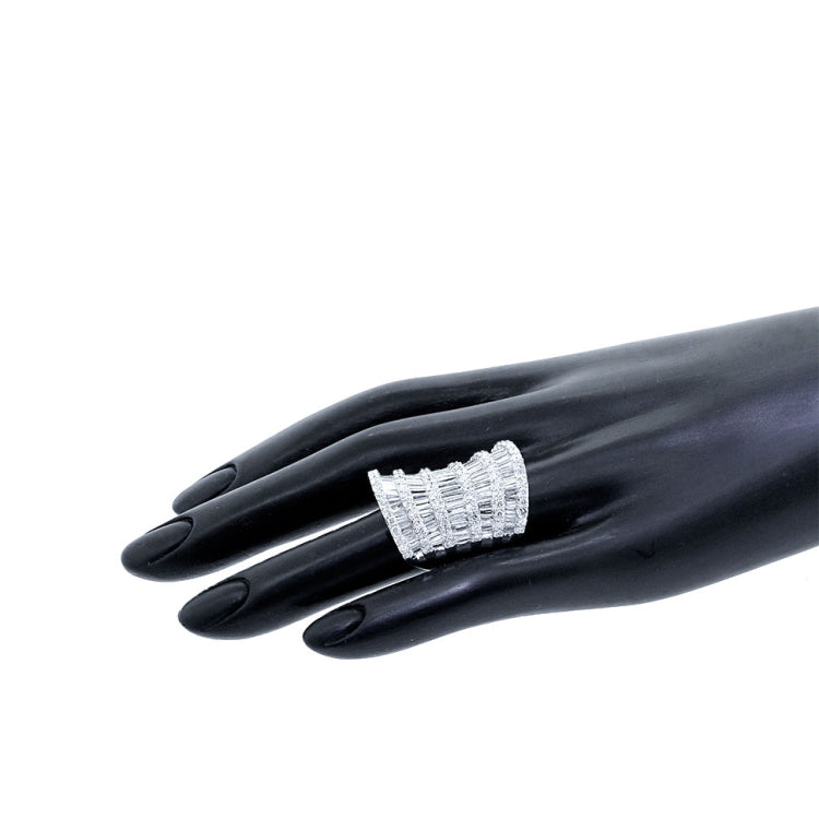 7.28ct 18k White Gold Diamond Lady's Ring