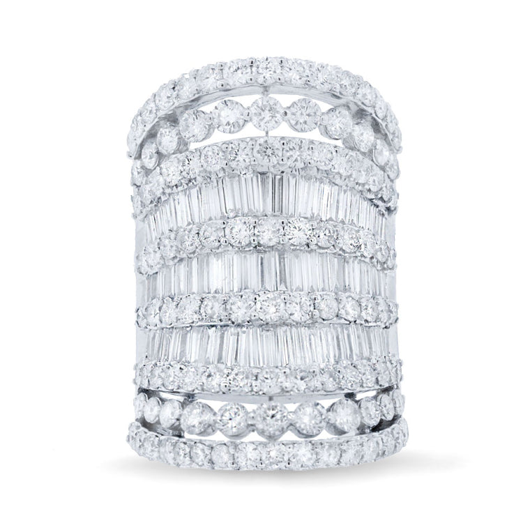 7.13ct 18k White Gold Diamond Lady's Ring