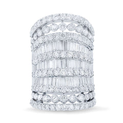 7.13ct 18k White Gold Diamond Lady's Ring