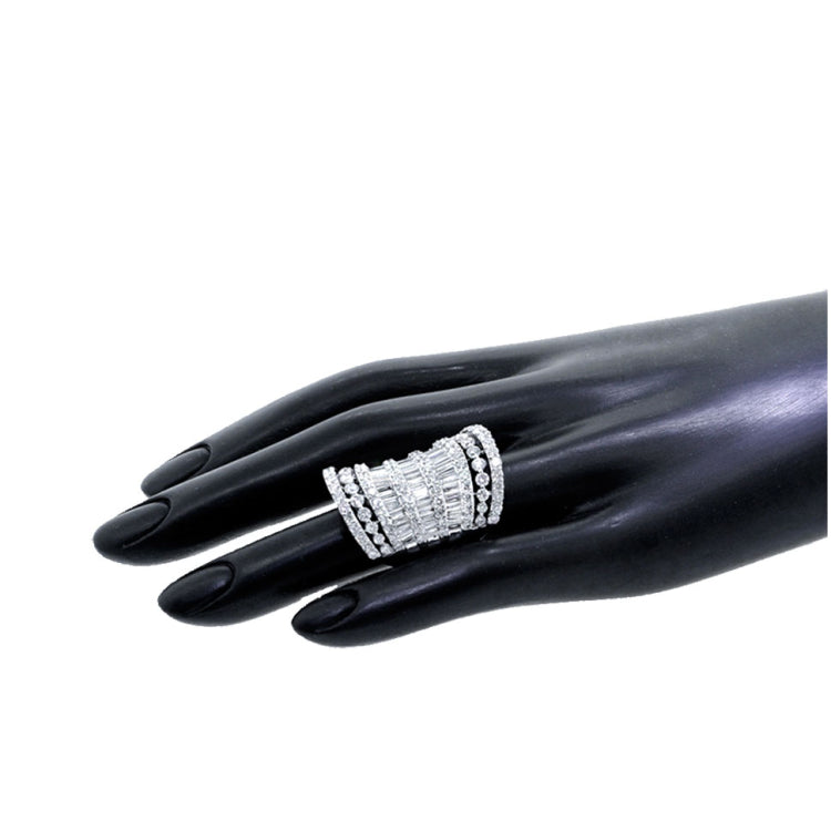 7.13ct 18k White Gold Diamond Lady's Ring