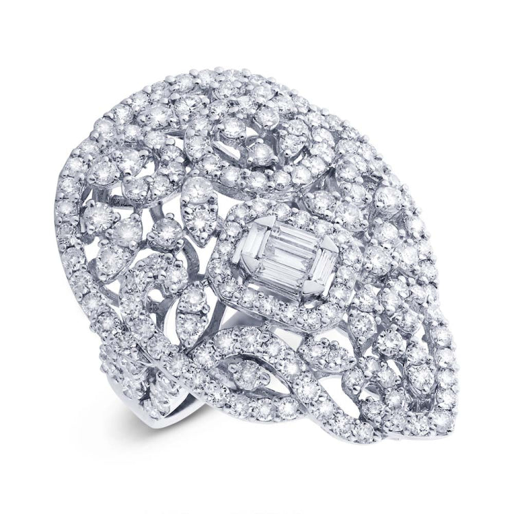 5.03ct 18k White Gold Diamond Lady's Ring