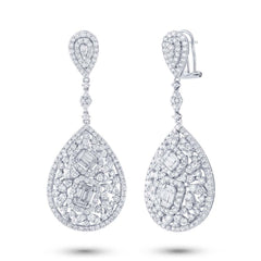 8.29ct 18k White Gold Diamond Earring