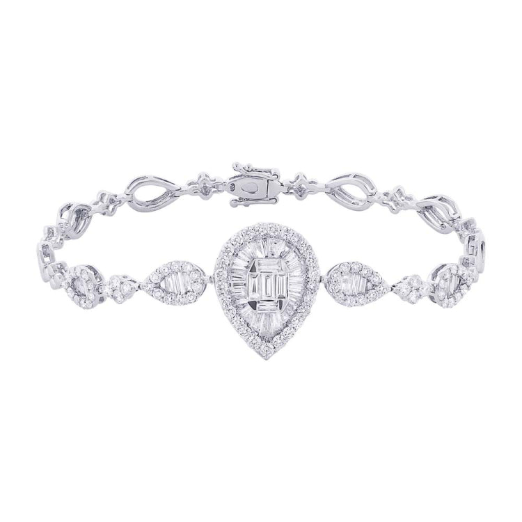 2.28ct 18k White Gold Diamond Lady's Bracelet