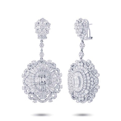 10.99ct 18k White Gold Diamond Earring
