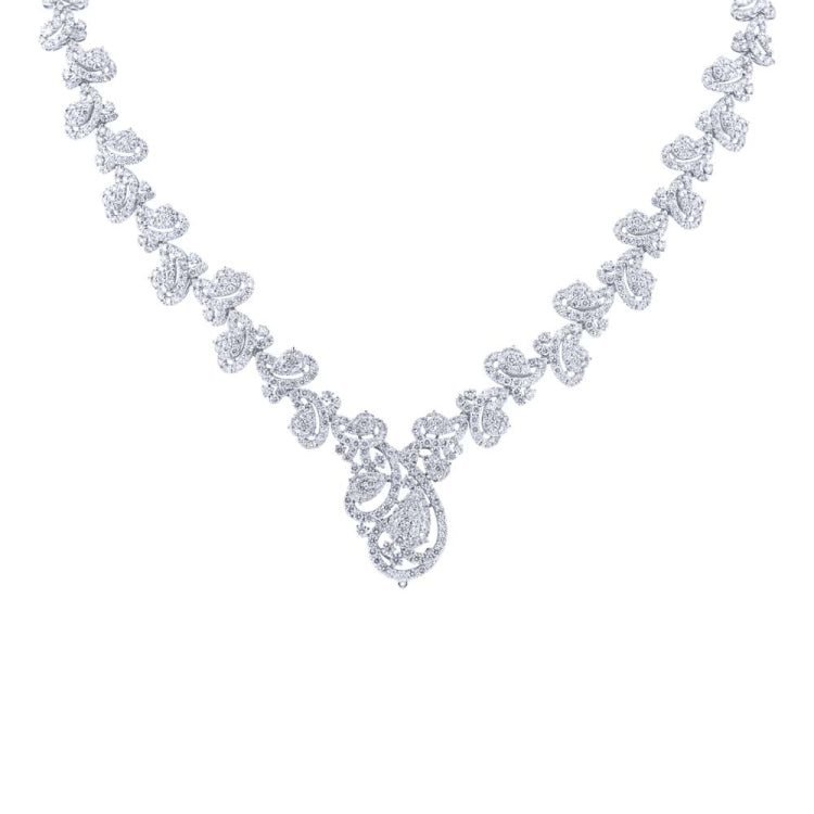 19.52ct 18k White Gold Diamond Necklace