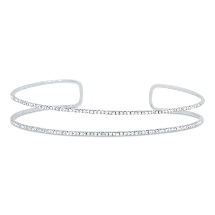 0.49ct 14k White Gold Diamond Bangle