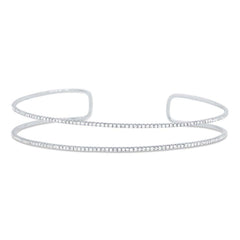 0.49ct 14k White Gold Diamond Bangle