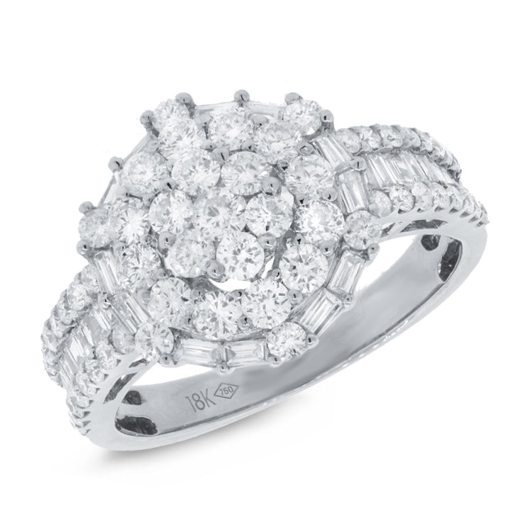 1.60ct 18k White Gold Diamond Lady's Ring