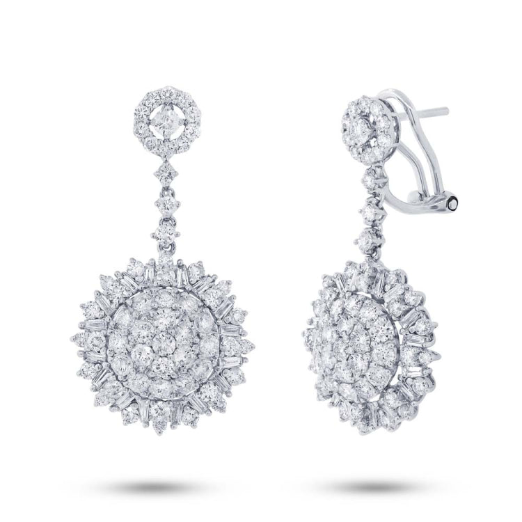 3.65ct 18k White Gold Diamond Earring