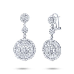 3.85ct 18k White Gold Diamond Earring