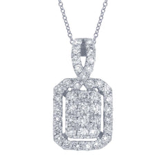0.71ct 18k White Gold Diamond Necklace