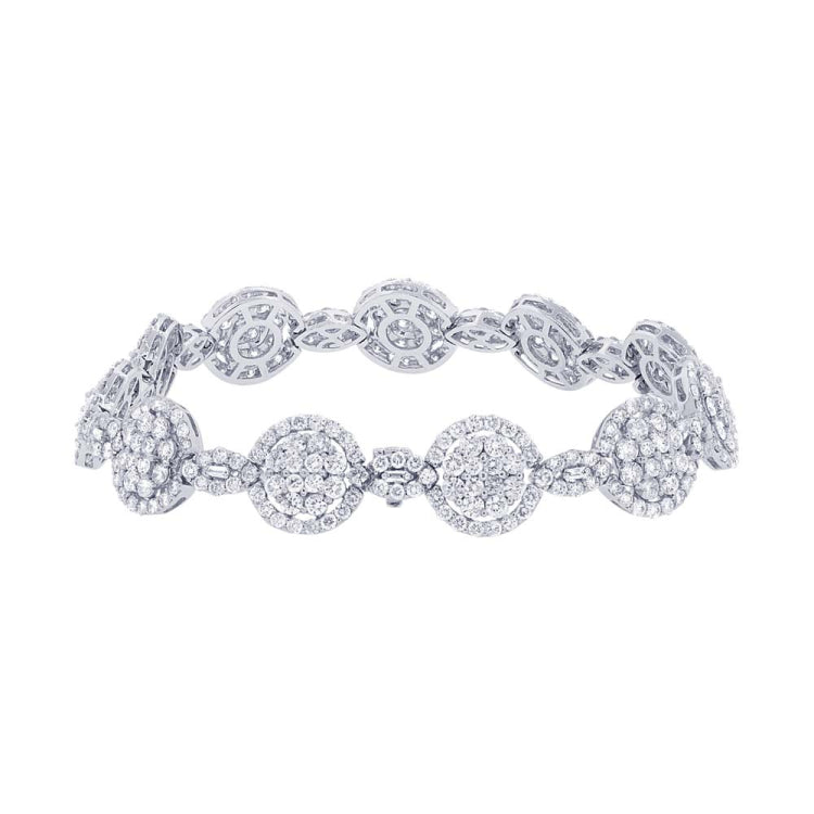 10.78ct 18k White Gold Diamond Lady's Bracelet